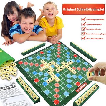 LENBEST Stapelspielzeug Englisches Wortschach und Karten-Eltern-Kind-Party-Scrabble-Spiel