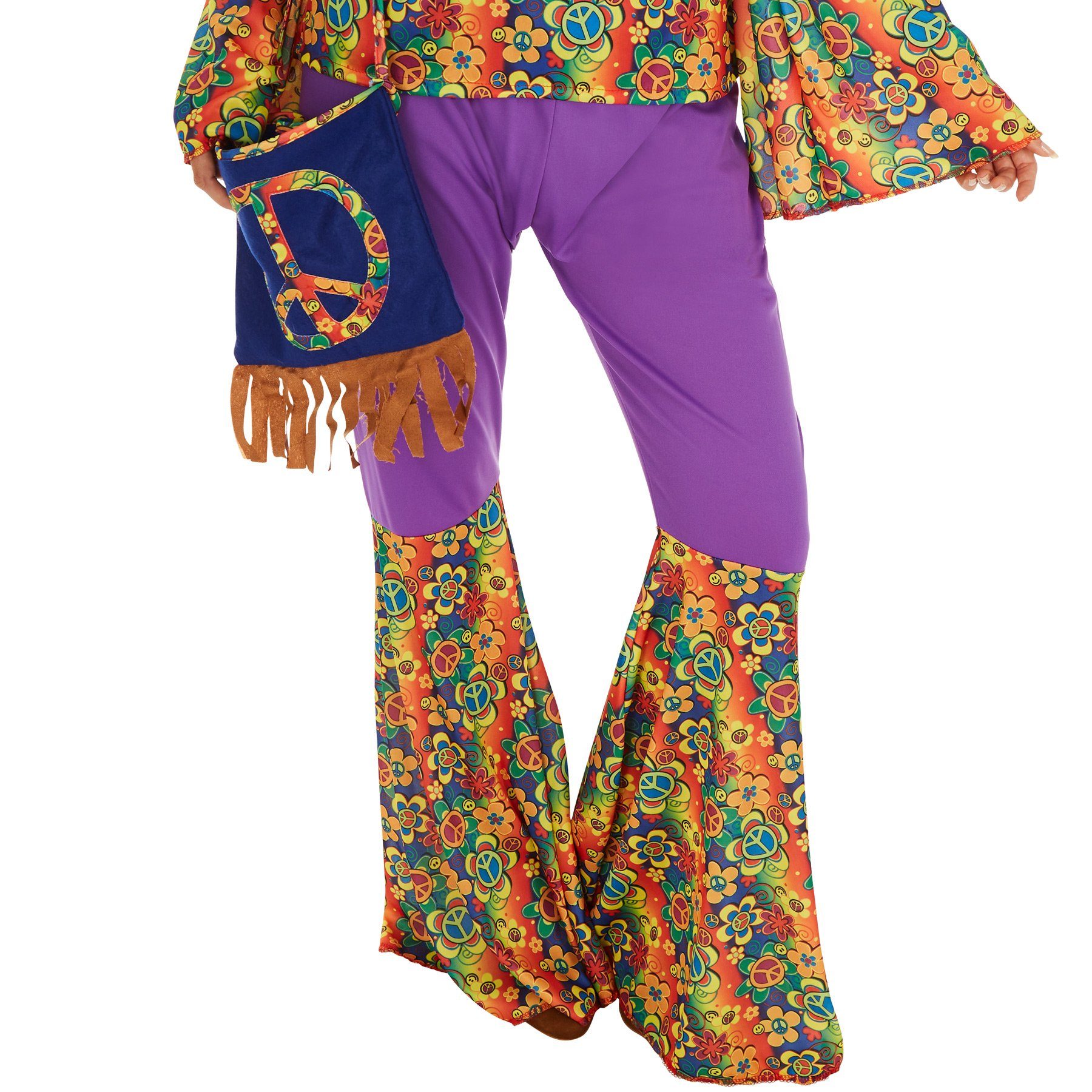 dressforfun Hippie-Kostüm Frauenkostüm Hippie, Oberteil und Hose aus Elastik-Jersey