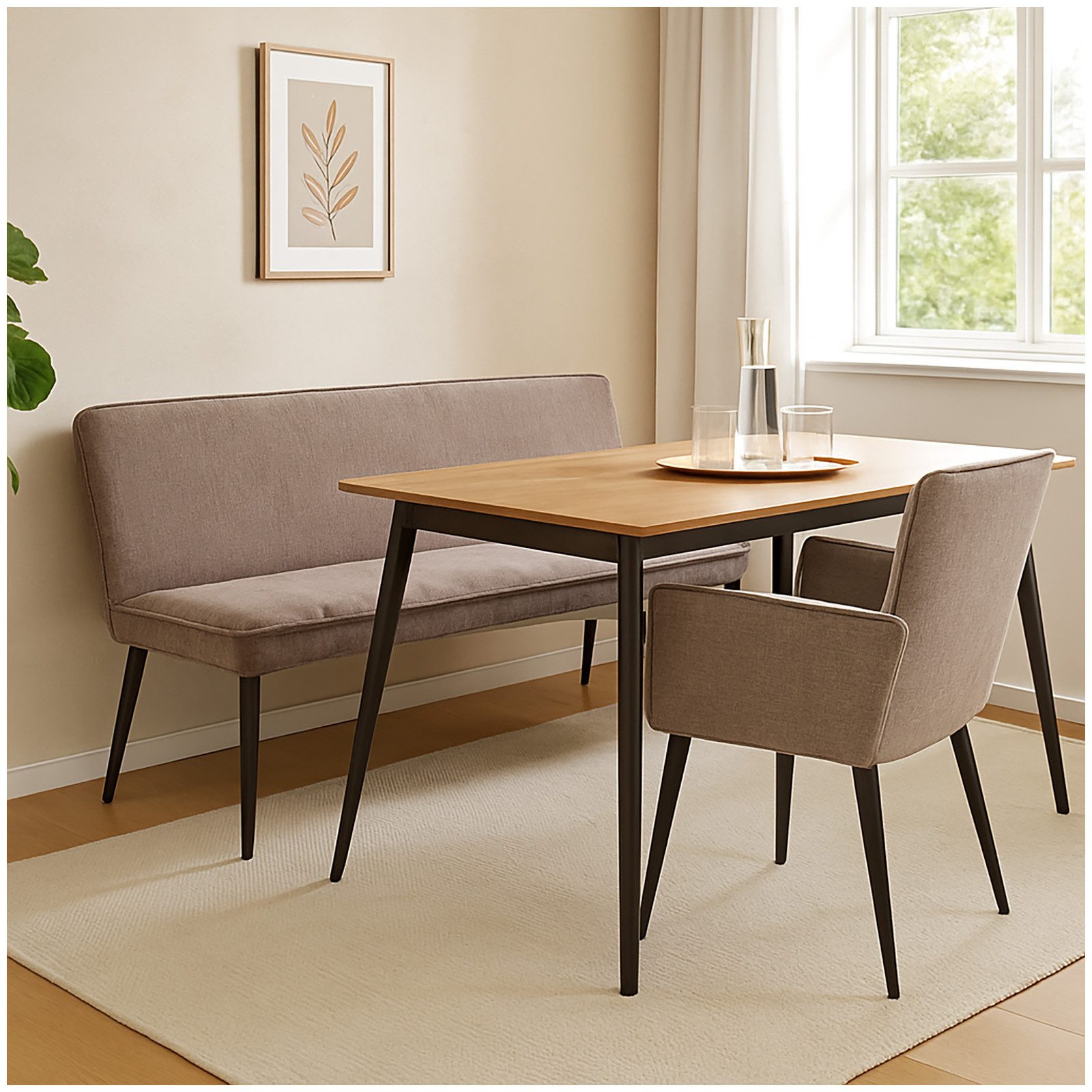 HTI-Living Polsterbank Polsterbank Mesilla Braun (Stück, 1-St., 1 Sitzbank), Polsterbank