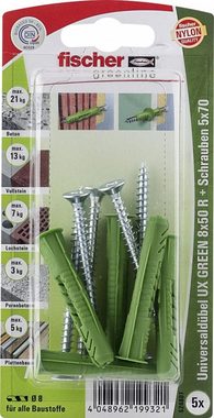 fischer Schrauben- und Dübel-Set Fischer Universaldübel-Set UX green 8.0 x 50 mm -