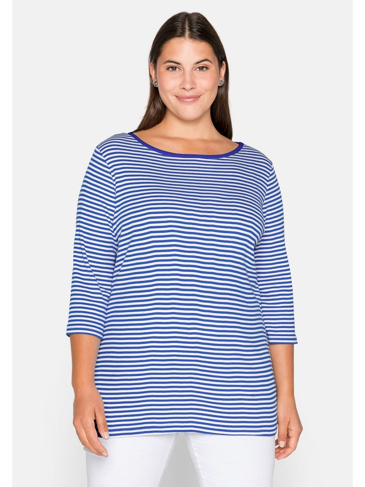 Sheego 3/4-Arm-Shirt Große Größen aus Rippware günstig online kaufen