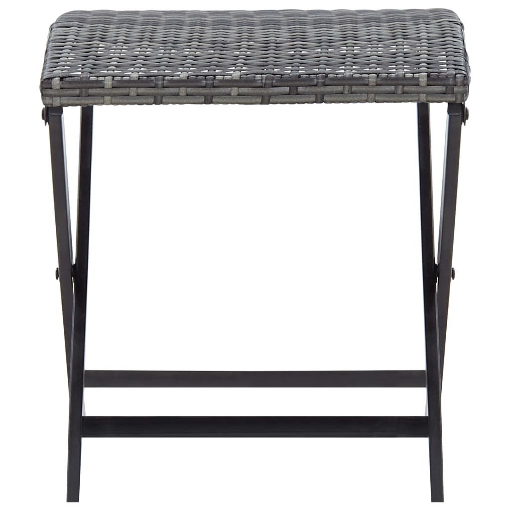 vidaXL Hocker, Klapphocker Poly Rattan Grau günstig online kaufen