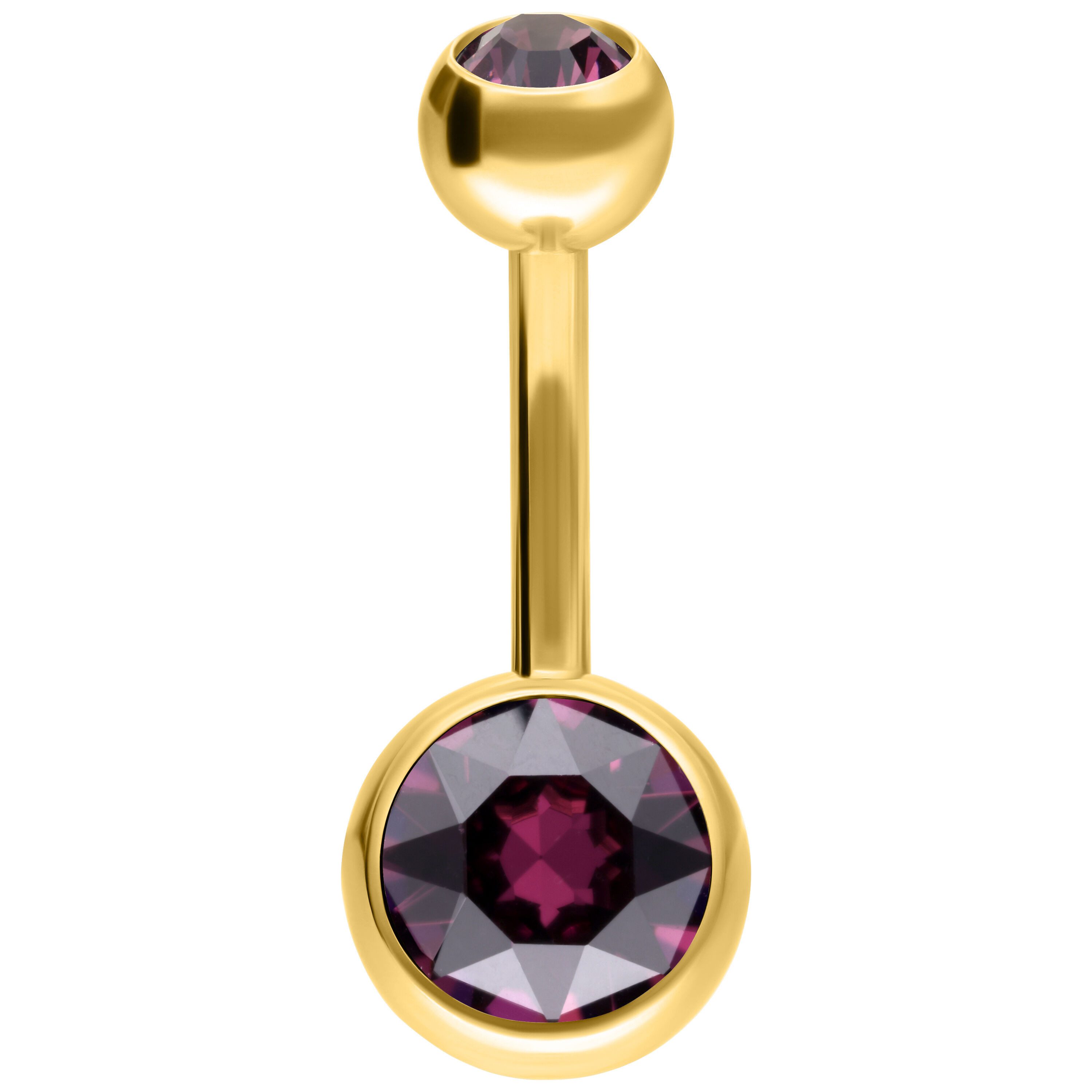 Wildcat Bauchnabelpiercing Multicut Double Jewelled Navel Bananabell für Bauchnabel, Länge: 6,0mm, Edelstahl - wasserfest, langlebig, hautverträglich