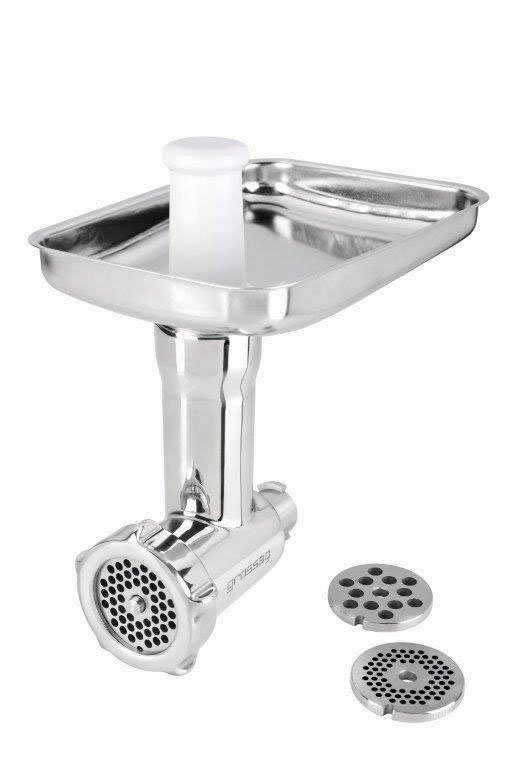grossag Fleischwolfaufsatz KFW600 1385, Zubehör für alle Kenwood-Küchenmaschinen mit TWIST-System / Drehanschluss-System, Direktanschluss aus Edelstahl