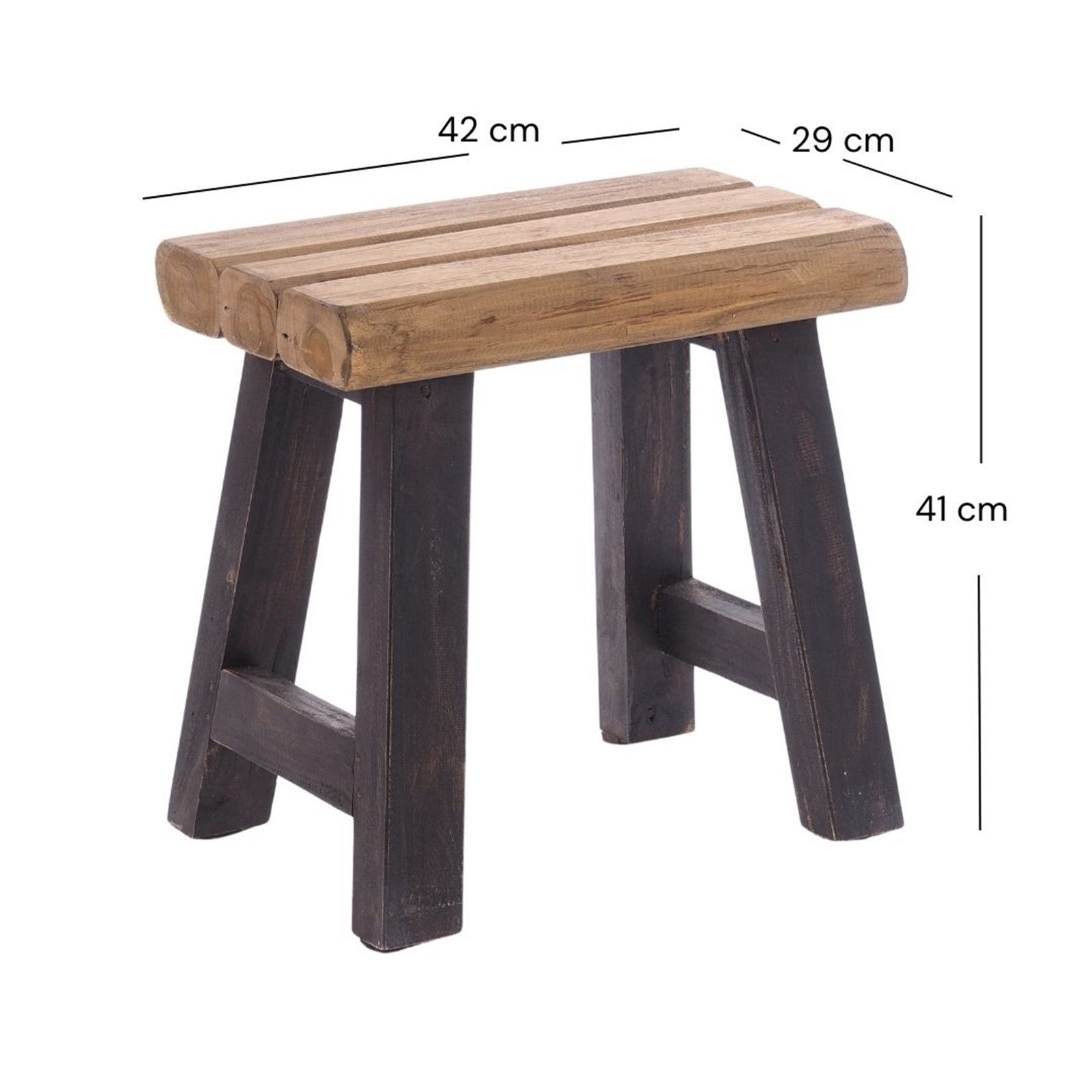 DESIGN DELIGHTS Hocker SITZHOCKER "RUSTIC", 41x42x24cm günstig online kaufen