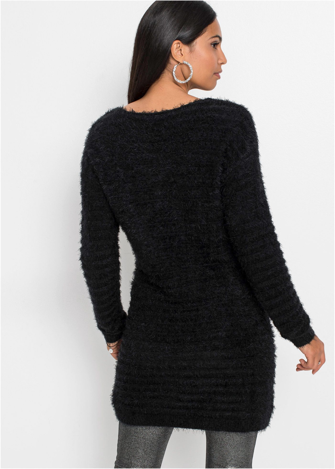 bonprix Longpullover Flauschiger Long-Pullover günstig online kaufen