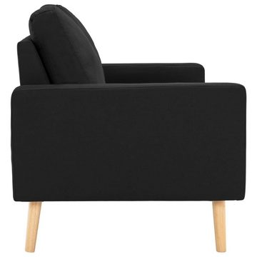 vidaXL Sofa 2-Sitzer-Sofa Schwarz Stoff Couch