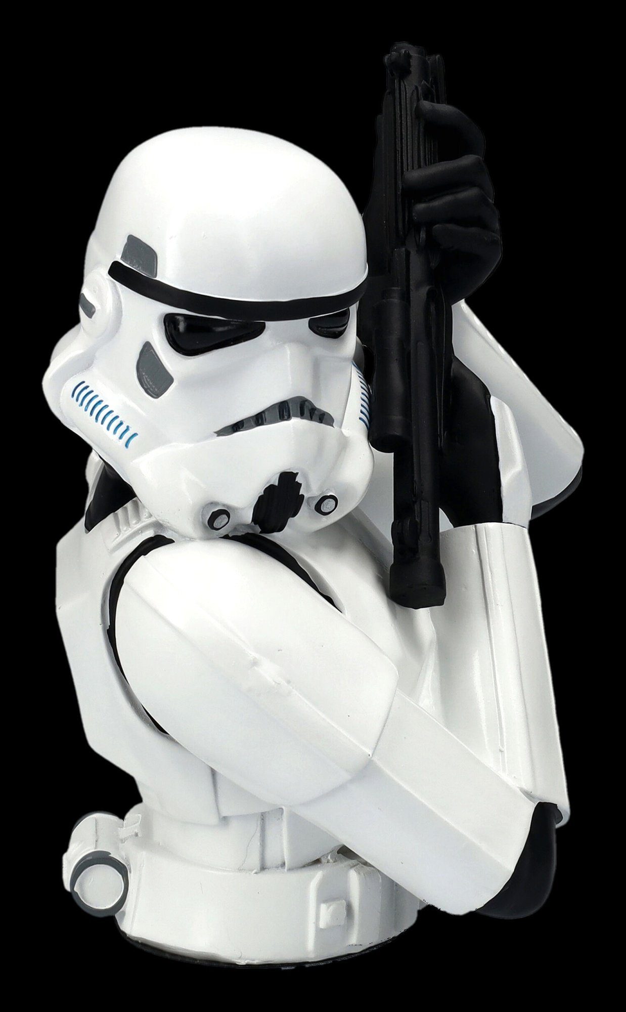 Figuren Shop GmbH Dekofigur Stormtrooper Figur - Büste klein - Merchandise Dekofigur Sci-Fi