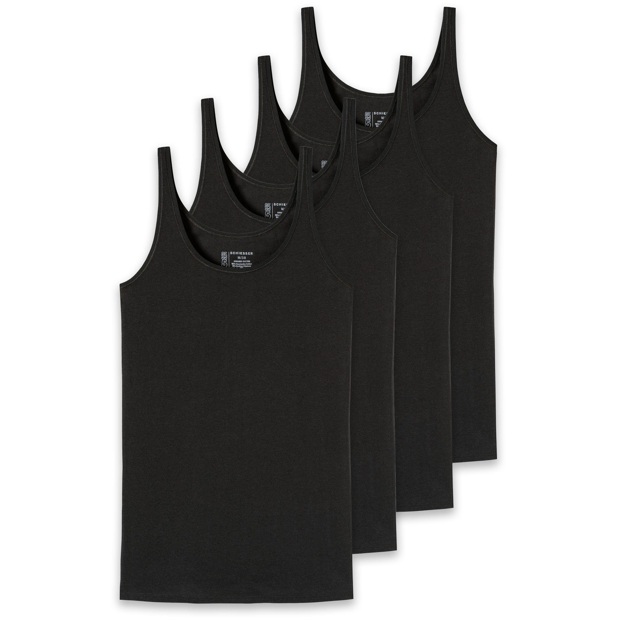 Unterhemd Damen T-Shirt 4er Pack Baumwollmischung
