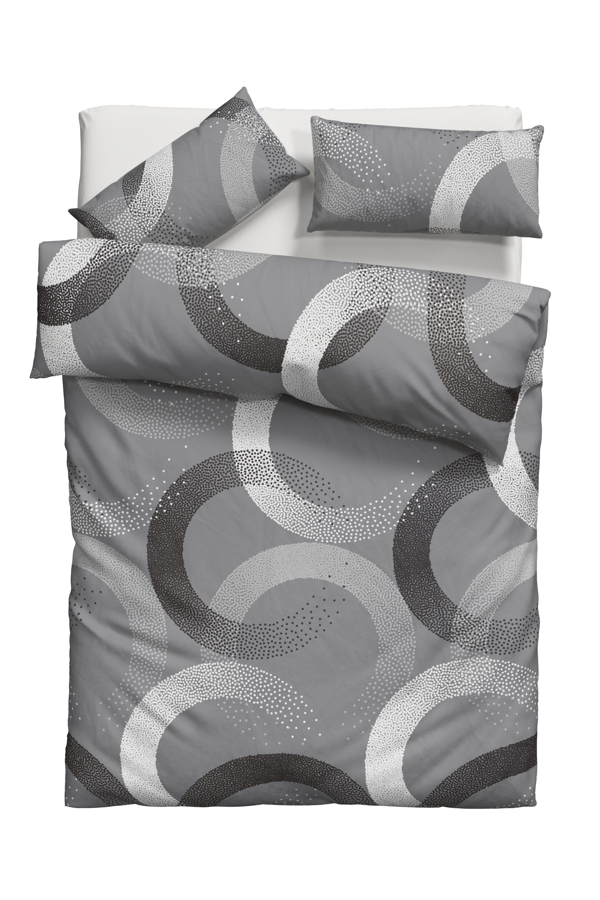 my home Постельное белье Balisa, Linon, 2 teilig, ab Размер 135x200 cm, aus 100% Baumwolle, Постельное белье mit Kreisen