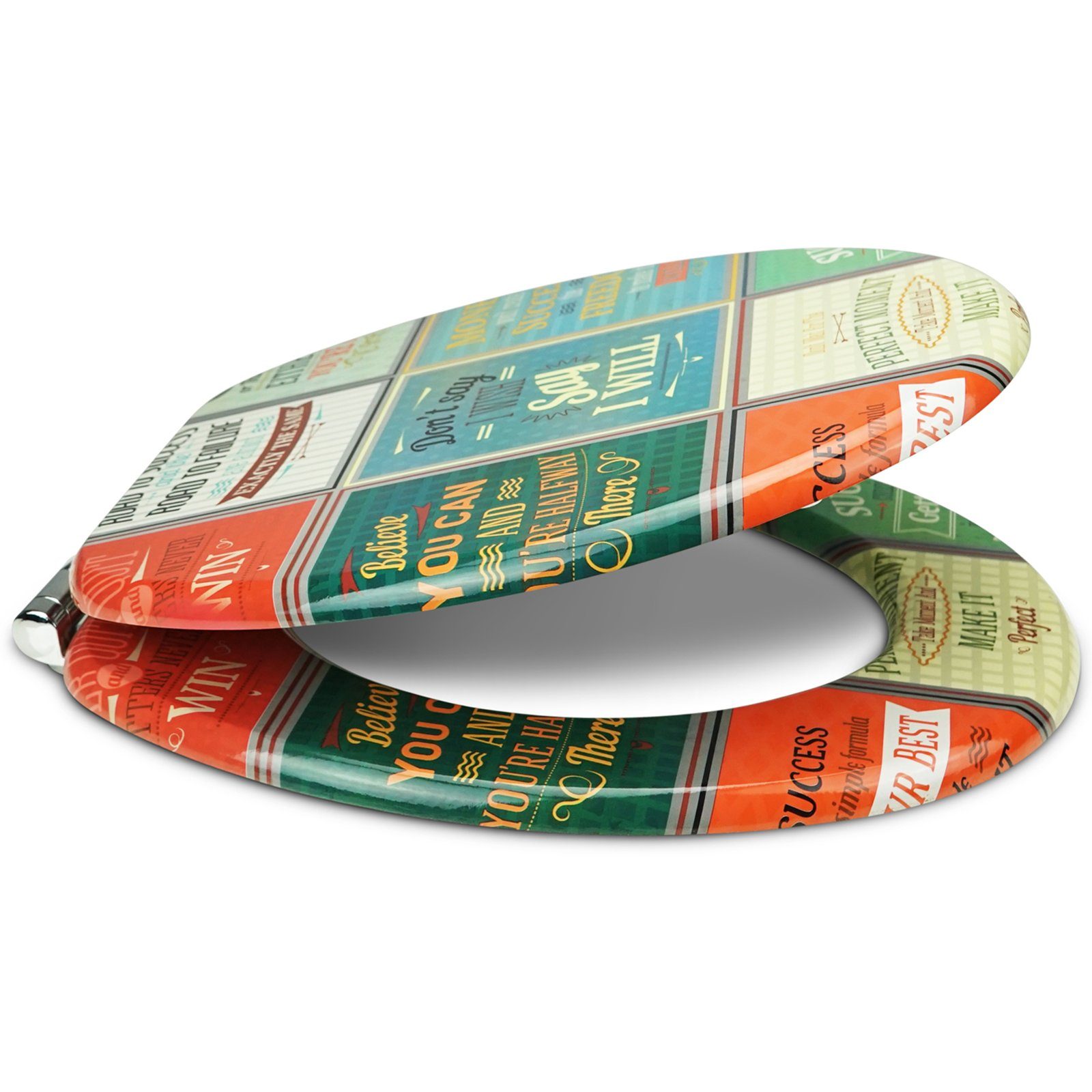 Sanfino WC-Sitz „Old School“ hochwertiger Toilettendeckel mit Absenkautomat günstig online kaufen