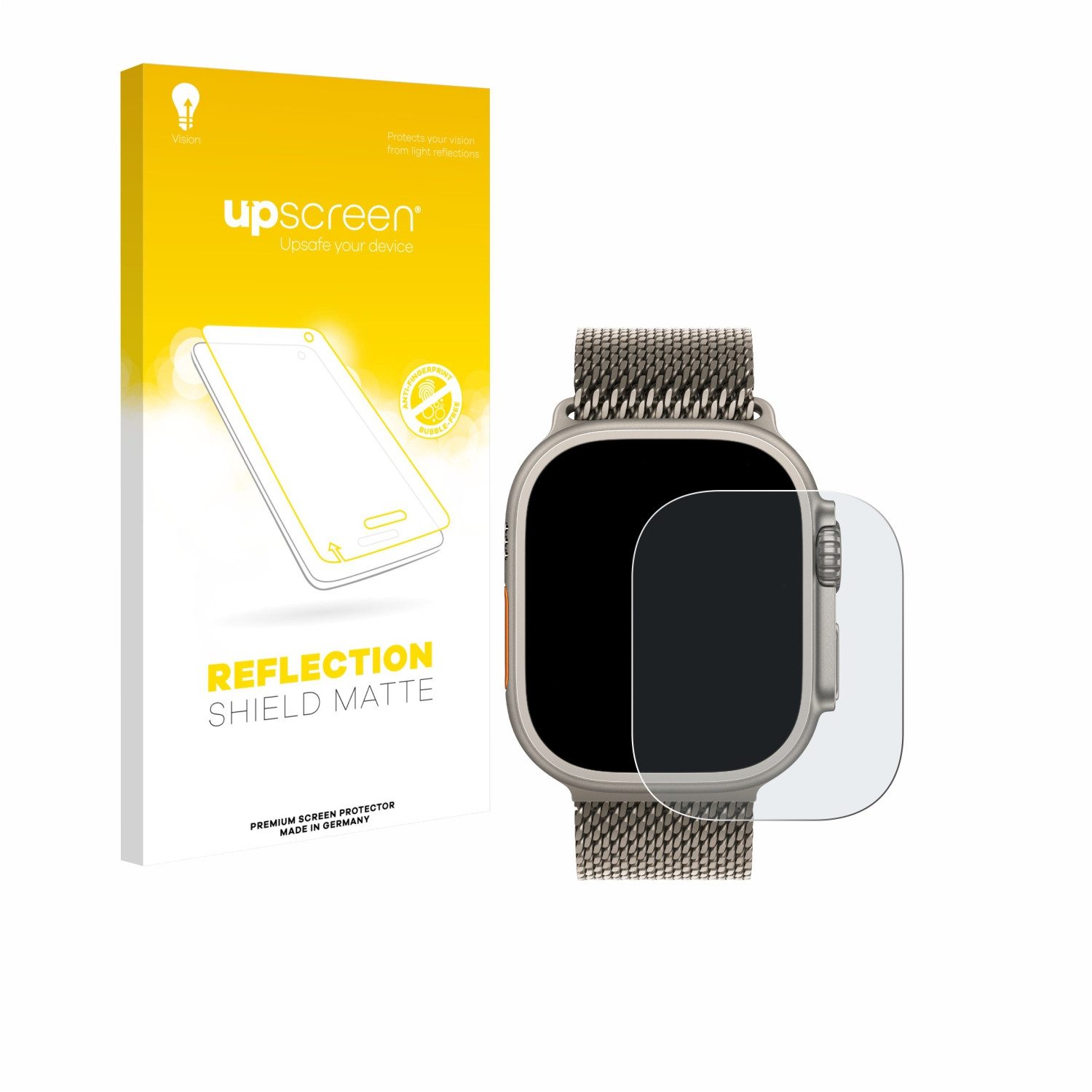 upscreen Displayschutzfolie Schutzfolie für Apple Watch Ultra 3, Displayschutz Schutz Folie Matt Entspiegelungsfolie