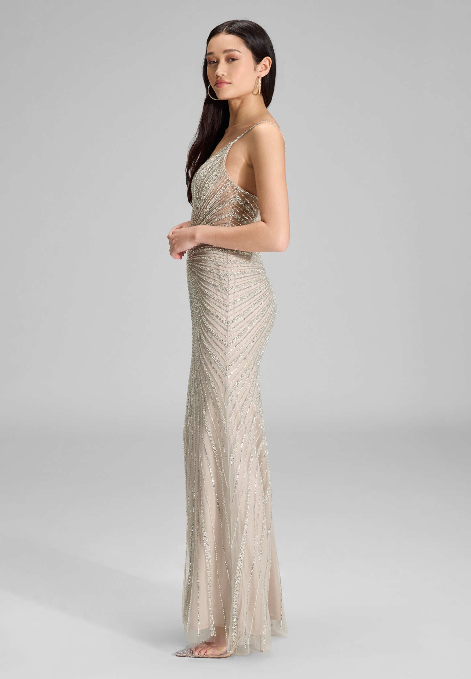 Hey Kyla Abendkleid - Abendkleid mit all-over Stickerei Figurbetonte Passform