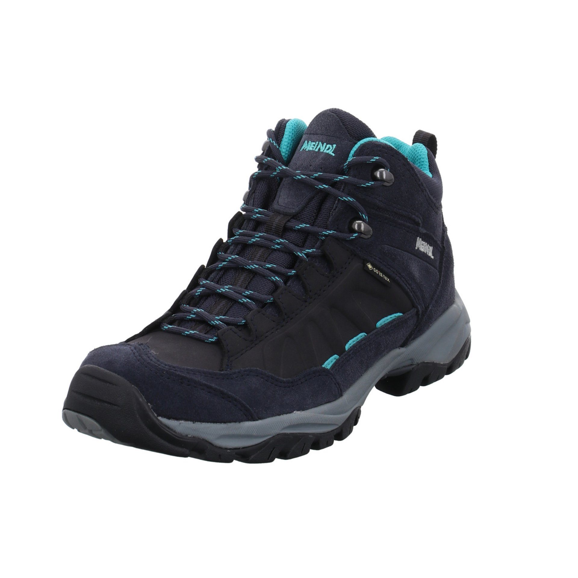 Damen Nebraska Lady Meindl GTX Schuhe Outdoor NACHTBLAU/GR??N Outdoorschuh Mid Glattleder