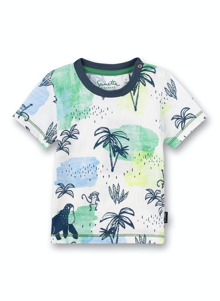 Sanetta T-Shirt Baby Jungen T-Shirt mit Allover-Print Baumwolle Kurzarm