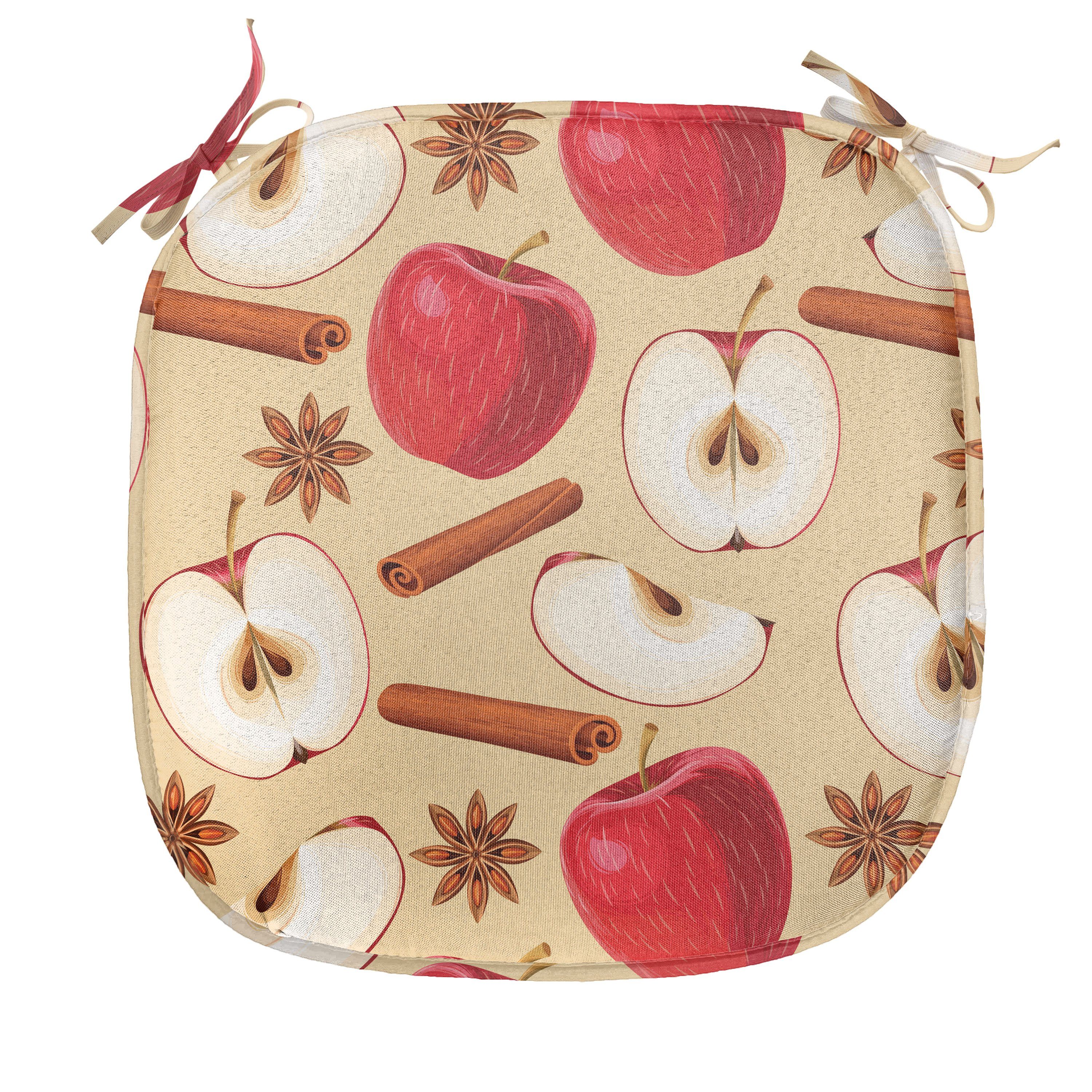 Abakuhaus Stuhlkissen Dekoratives wasserfestes Kissen mit Sternanis Apfel für Zimt Drink Riemen Küchensitze