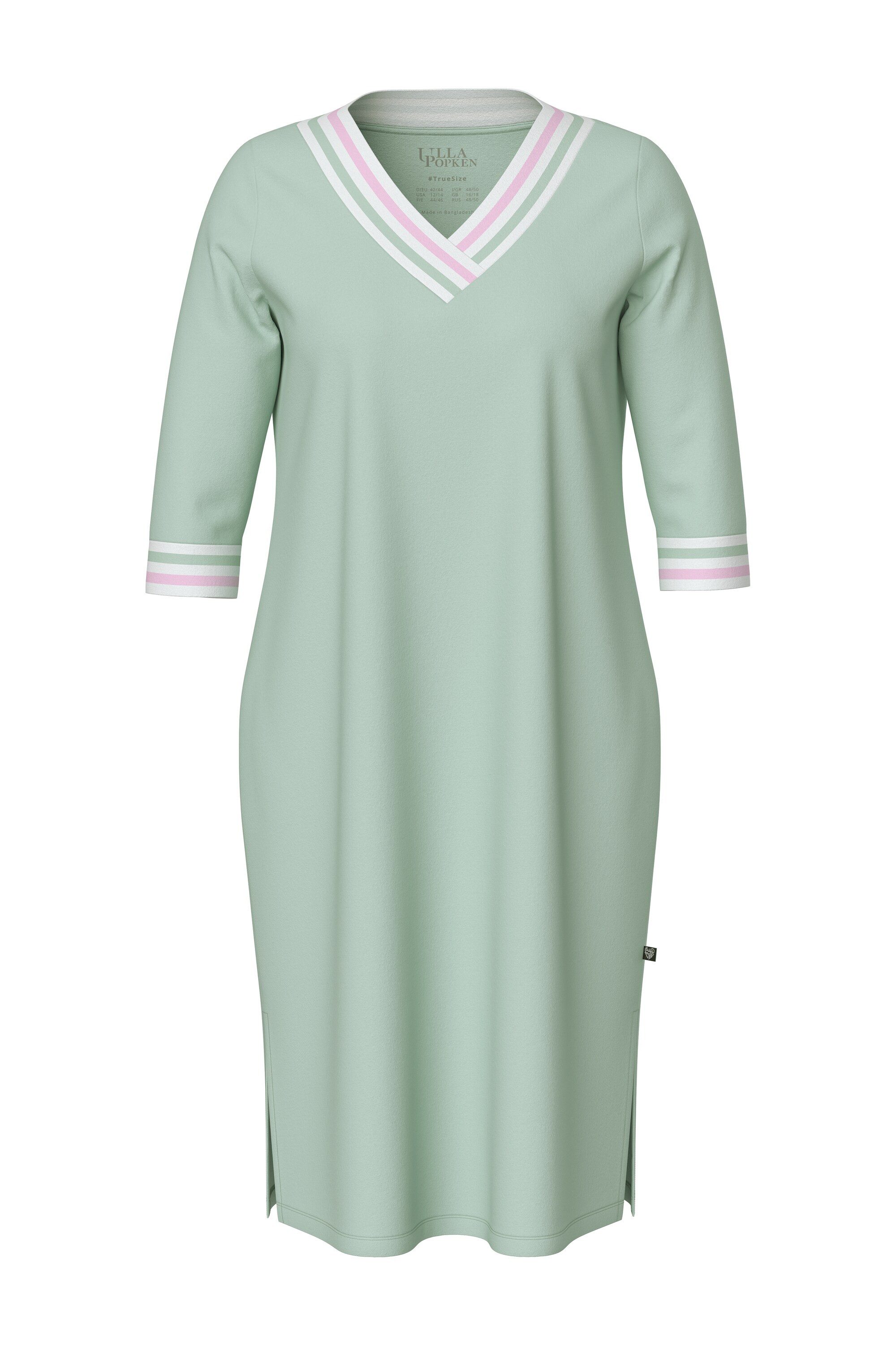 Ulla Popken Bigshirt Nachthemd Streifenkanten 3/4-Arm günstig online kaufen
