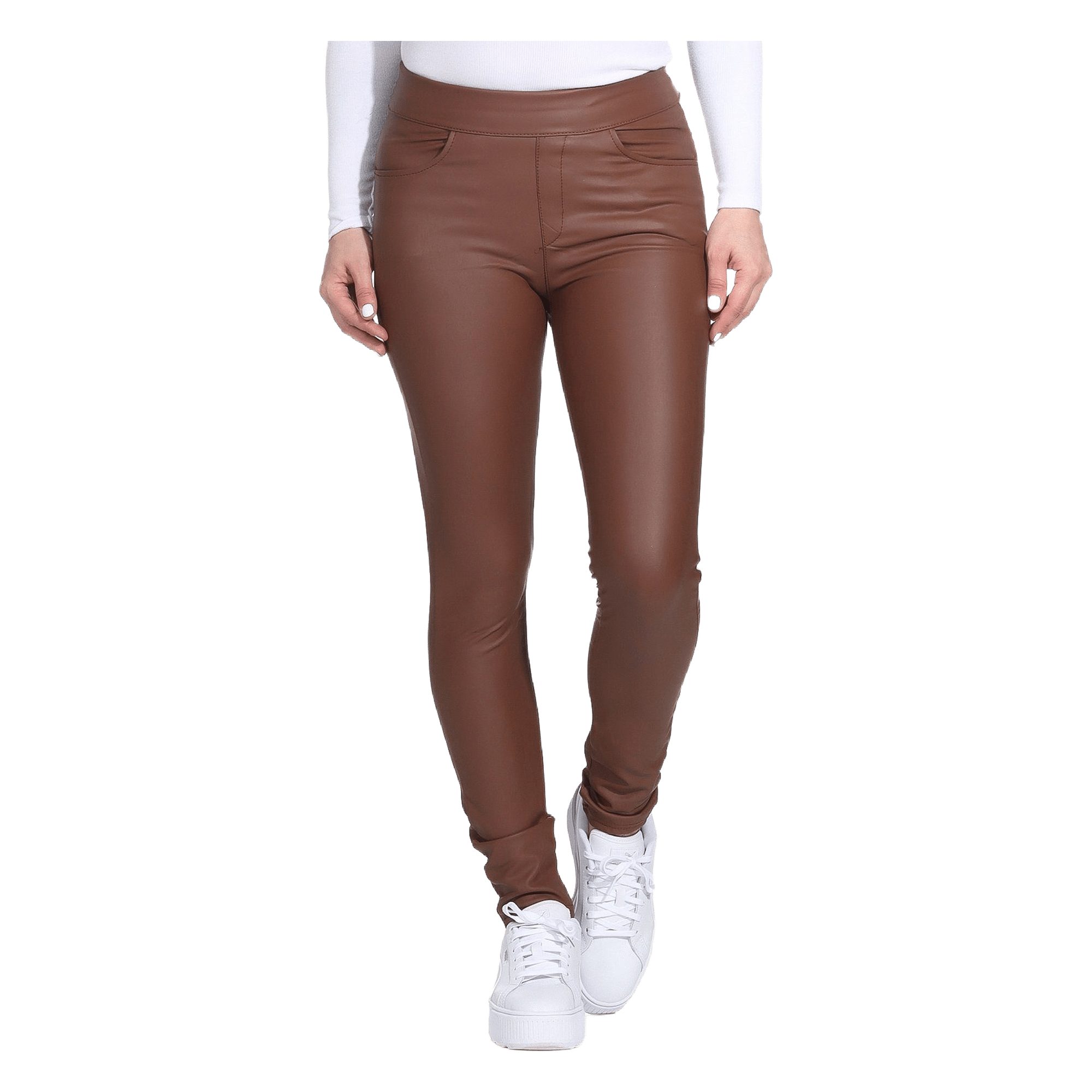 Aurela Damenmode Lederhose Damen Leder Leggings gefüttert mit elastischem B günstig online kaufen