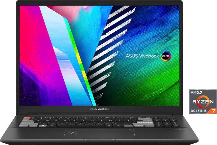 OLED Pro Notebook 3050 (40,6 SSD, 5800H, GB RTX Asus 7 1000 Vivobook M7600QE-L2007W Zoll, OLED-Display) AMD GeForce cm/16 Ti, Ryzen 16X