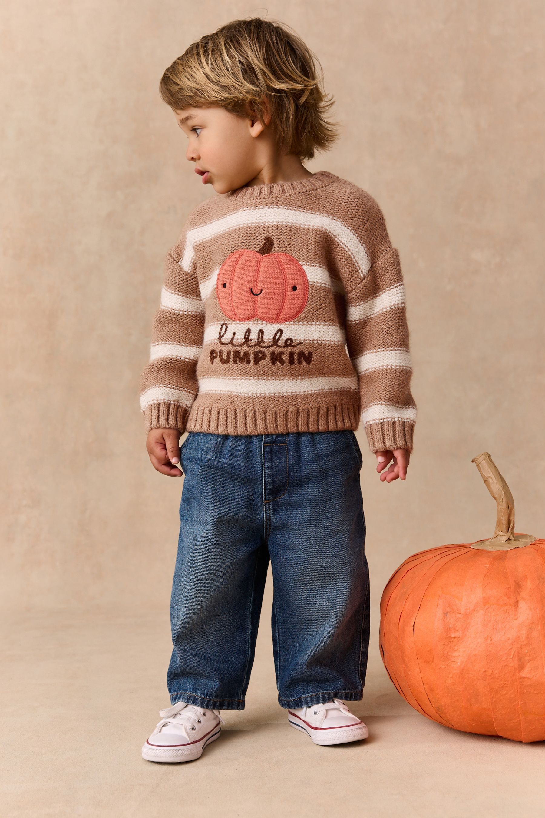 Next Rundhalspullover Halloween Strickpullover mit Rundhalsausschnitt (1-tlg)