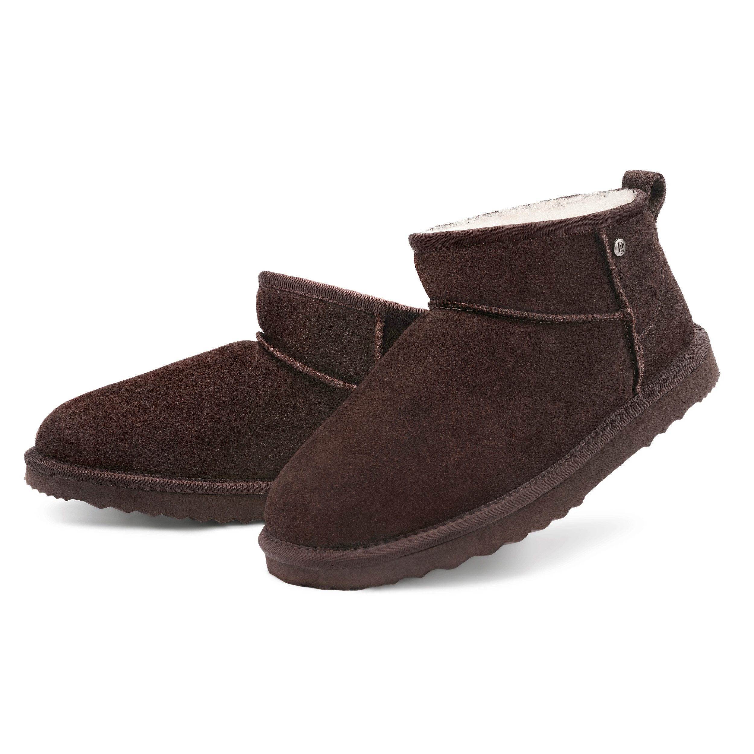 Damen Herren KLASSISCHE LEDERSTIEFELETTEN Stiefelette
