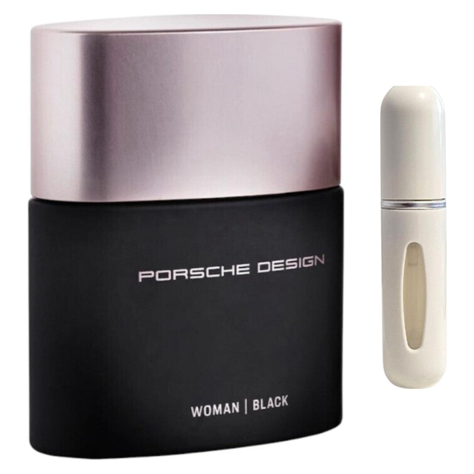 PORSCHE Design Duft-Set Woman Black EDP 100 ml + Parfümzerstäuber (leer)