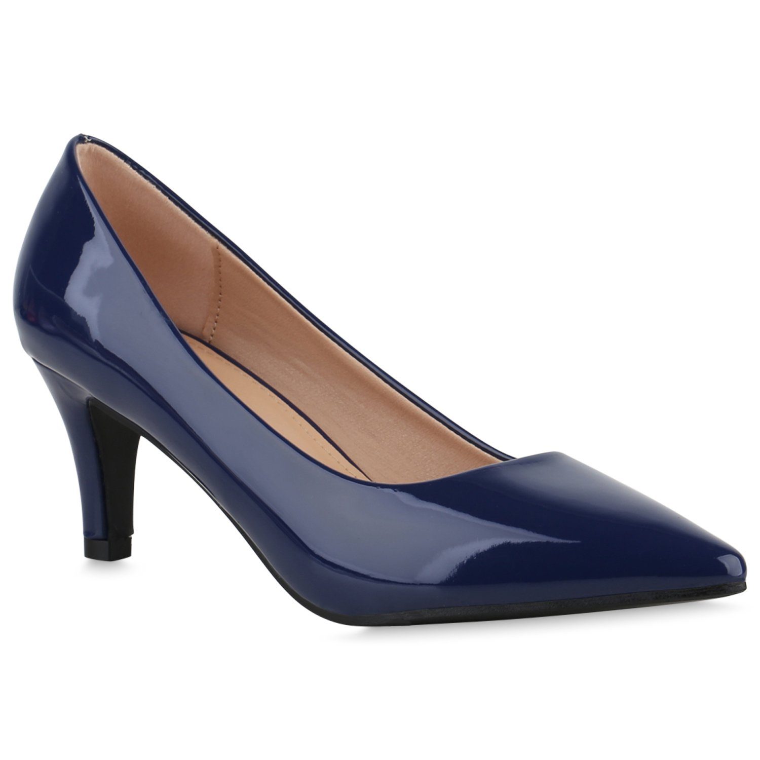 Lack HILL Pumps Schuhe 840665 VAN Dunkelblau