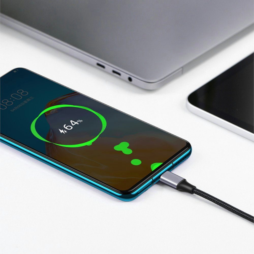 TradeNation USB C auf USB C Ladekabel 1m 2m Kabel Schnell 60W für Samsung Apple USB-Kabel, USB-C, USB-C (100 cm), 60W