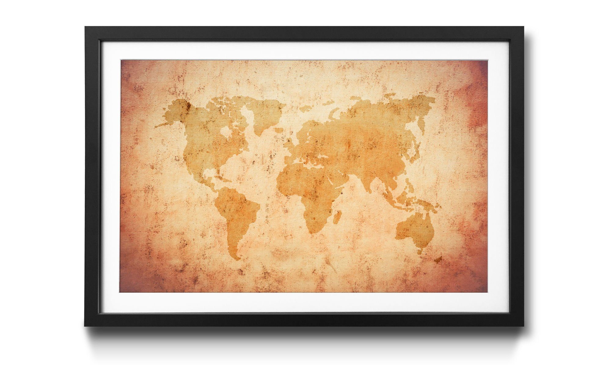 in World, Größen Of Kunstdruck erhältlich Map 4 WandbilderXXL The Weltkarte, Old Wandbild,