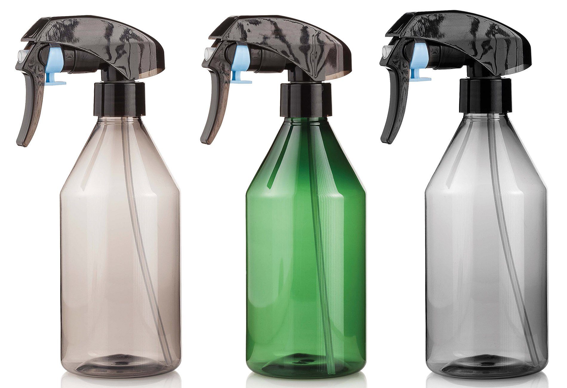 Kosmetex Sprühflasche Sprühkopf-Flasche 280 ml, transparente Sprühflasche