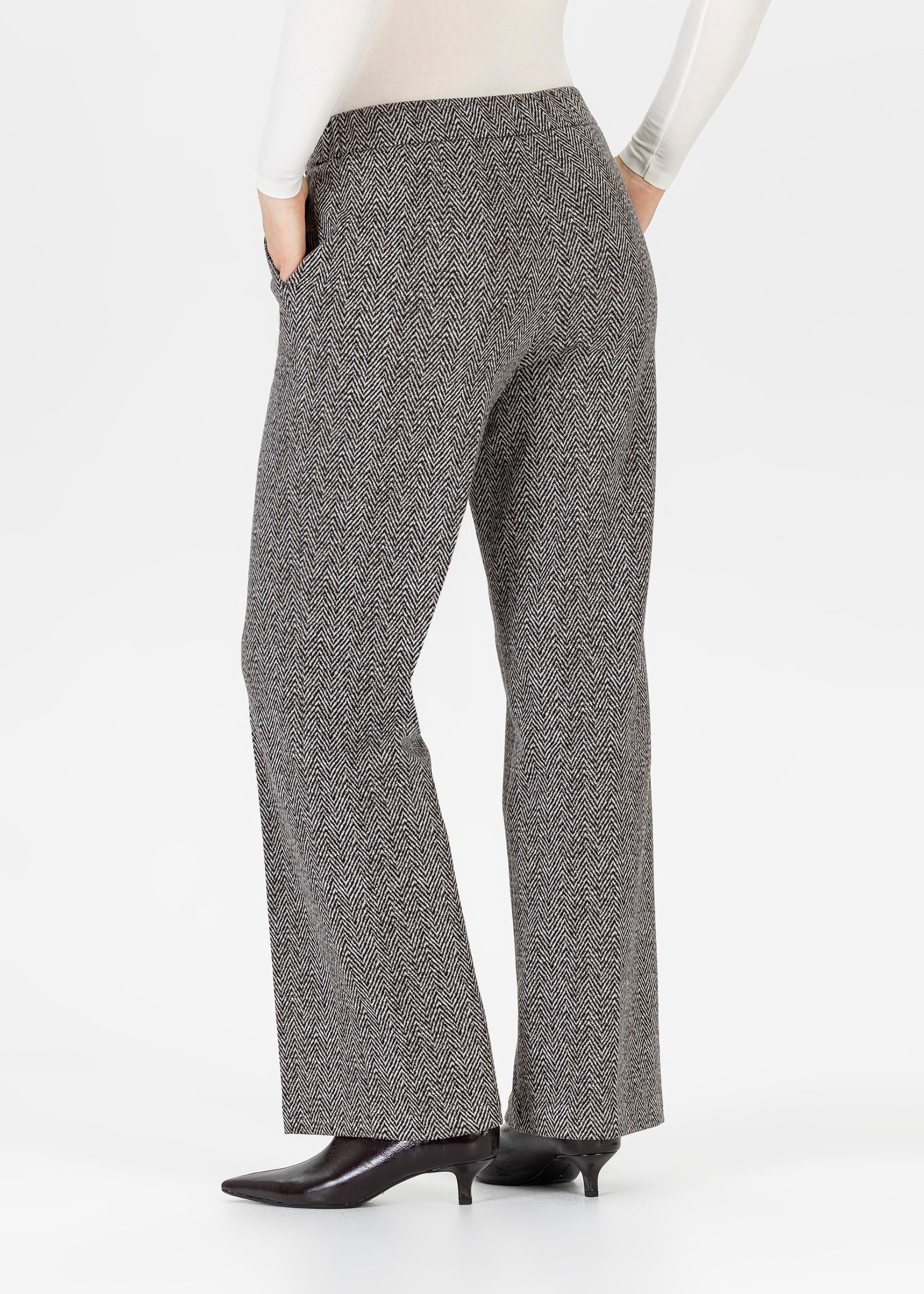 Stehmann Stoffhose Flanna mit Fischgrätmuster