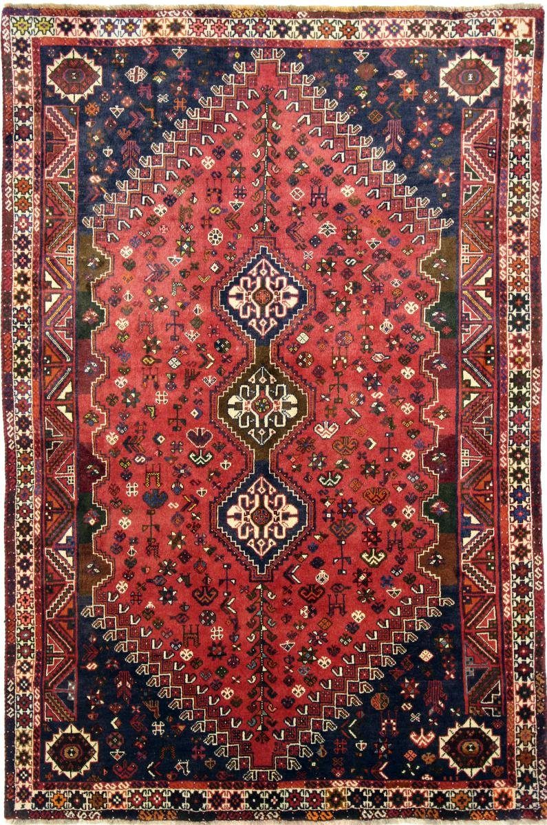 Orientteppich Shiraz 156x271 Handgeknüpfter Orientteppich / Perserteppich, Nain Trading, rechteckig, Höhe: 10 mm