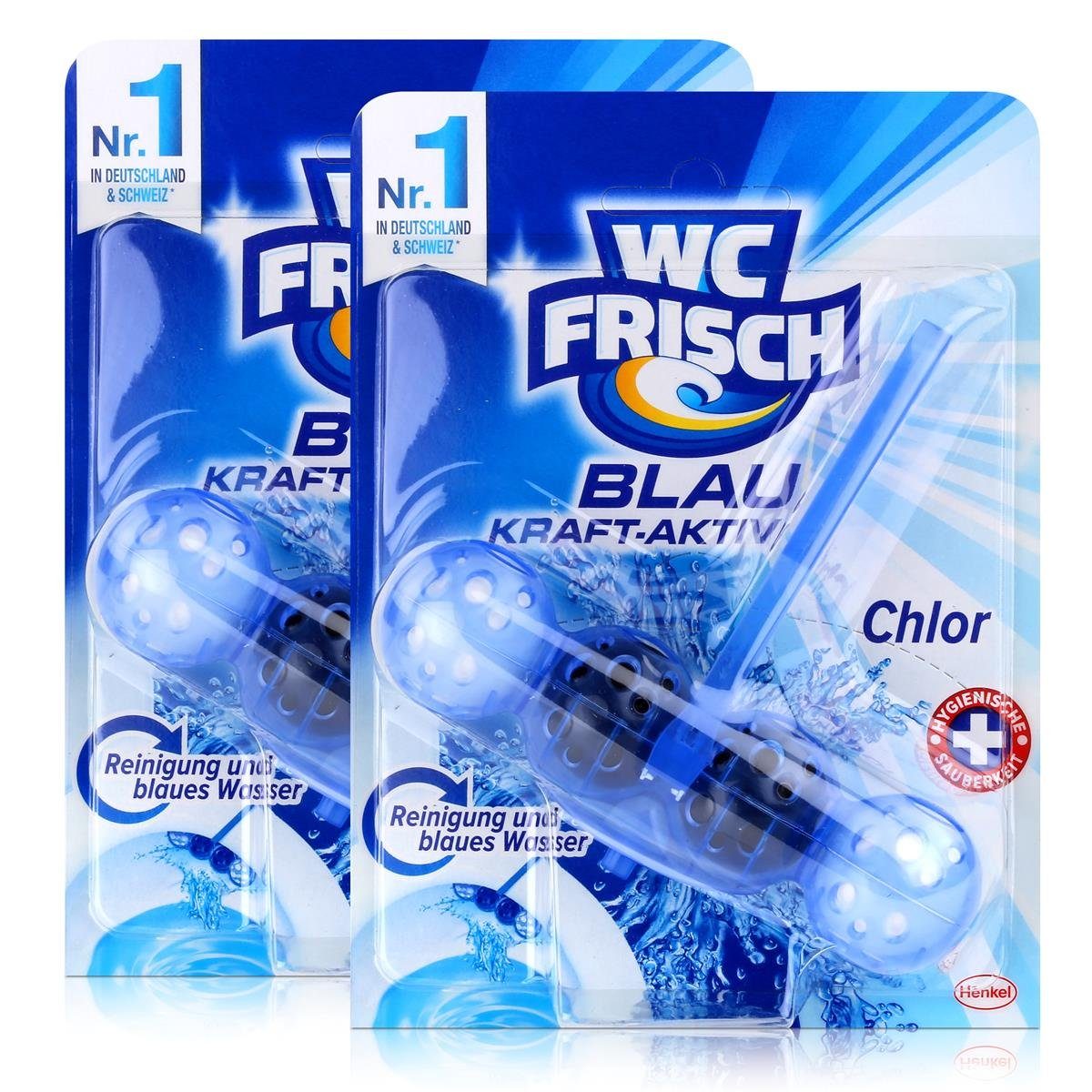 2x Henkel WC Frisch Blau Kraft Aktiv Chlor für blaues Wasser WC-Reiniger