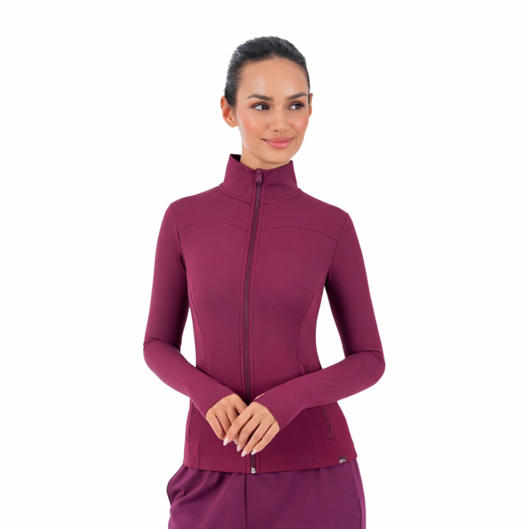 Smilodox Trainingsjacke Kenna, Sportjacke mit tailliertem Schnitt, Windbreaker Laufjacke Sport Oberteil Daumenlöcher Activewear Atmungsaktiv Freizeit Fitness
