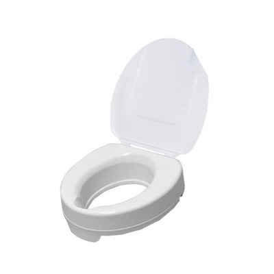 Drive Medical Toilettensitzerhöhung WC Toilettensitz Erhöhung Toilettenaufsatz Ticco m. Deckel 225 kg, 10 cm