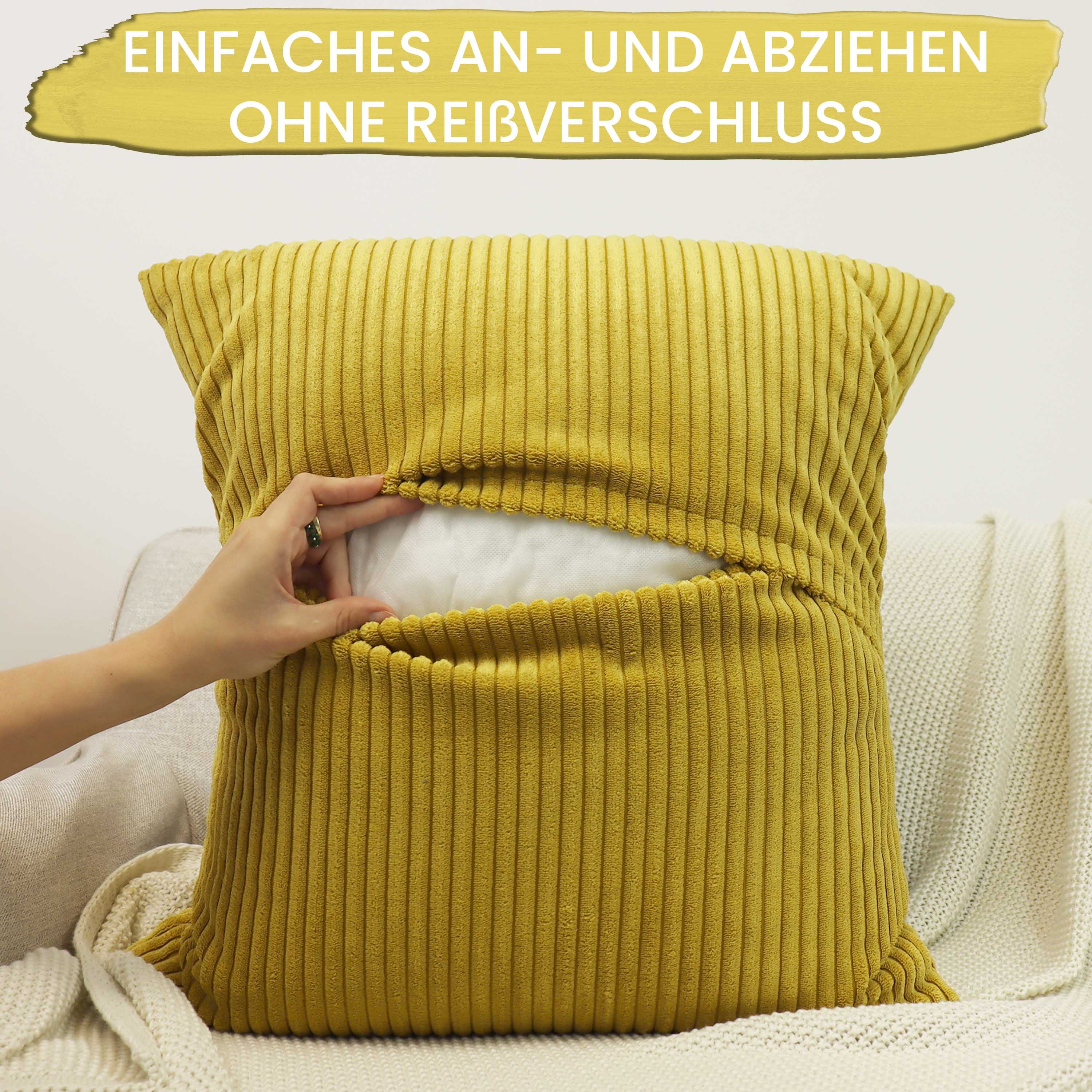 Amilian Dekokissen mit Füllung und Kissenbezug - Deko Kissen, Zierkissen, Sofakissen, (1 Stück), 50x50 cm, Kopfkissen mit Kissenfüllung