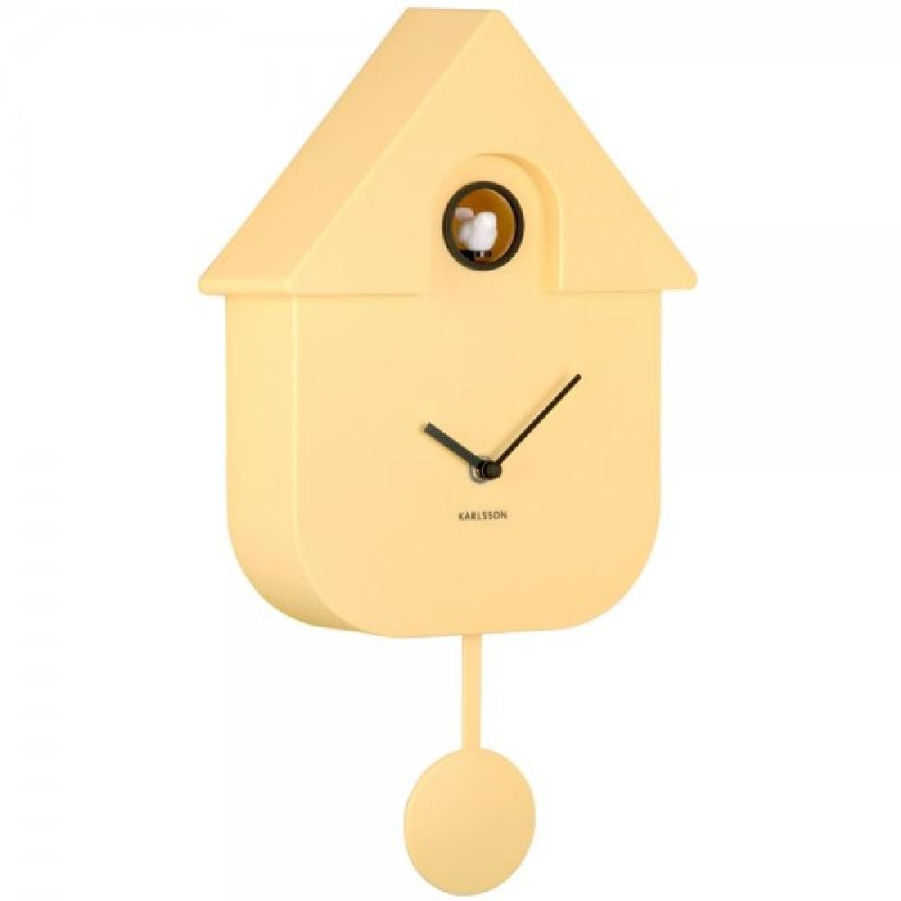 Karlsson Uhr Wanduhr Modern Cuckoo Soft Yellow