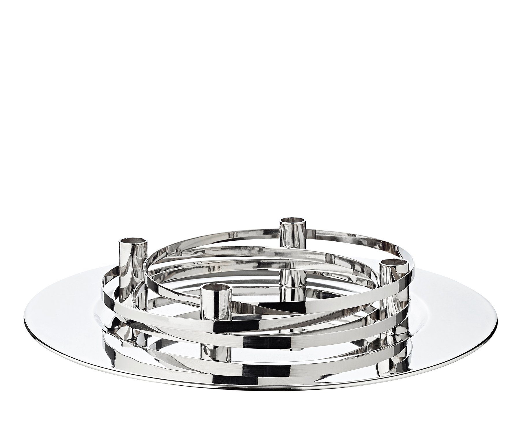 EDZARD Kerzenhalter La Avia, Silber-Optik, glänzend, vernickelt, für Stabke günstig online kaufen