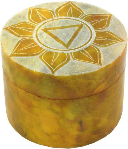 Guru-Shop Aufbewahrungsdose »Dose aus Speckstein, Chakra Schmuckdöschen