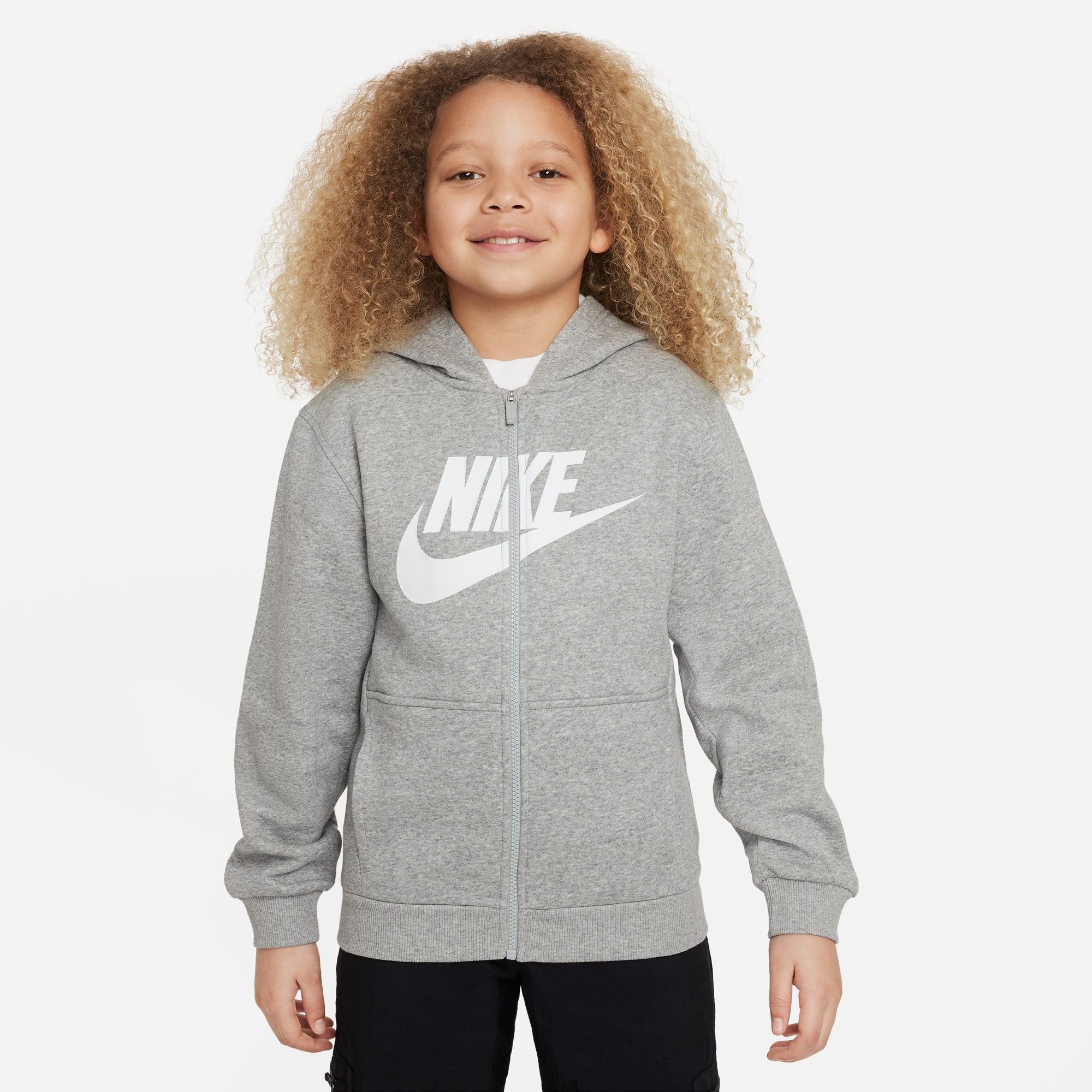 Nike Sportswear Kapuzensweatjacke CLUB FLEECE BIG KIDS' FULL-ZIP HOODIE