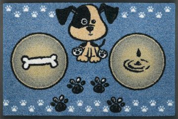 Fußmatte Hundemahlzeit, wash+dry by Kleen-Tex, rechteckig, Höhe: 7 mm, Schmutzfangmatte, Motiv Hund, waschbar, auch als Futterunterlage ideal
