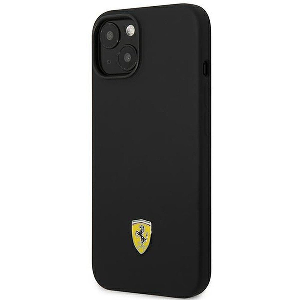 Ferrari Handyhülle Silikonhülle Softcase 6,7, Silikon, Mikrofaser-Futter, Ferrari-Metalllogo