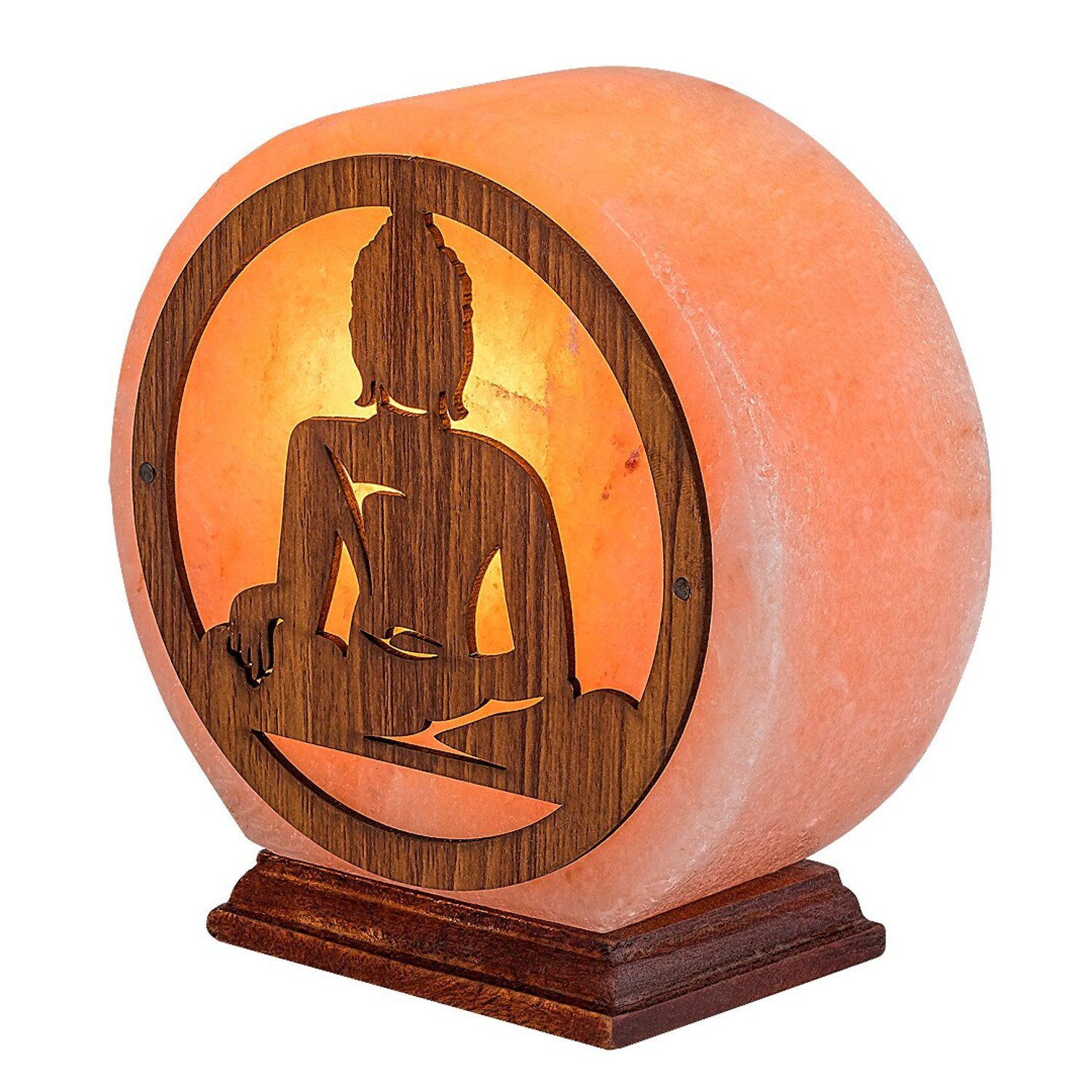 Rabalux Tischleuchte Zenova Salzlampe Meditation, Steinsalz/Holz, orange