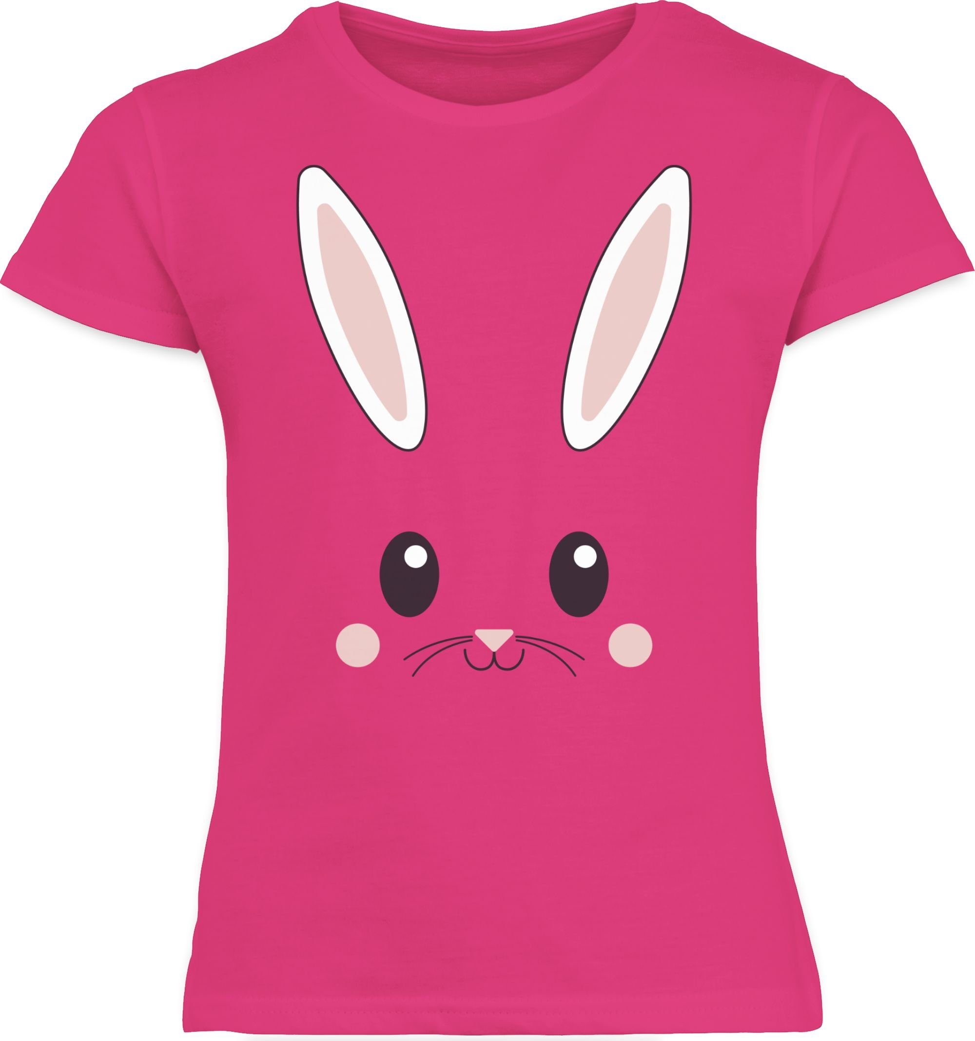 Geschenk Ostern Shirtracer Fuchsia T-Shirt Hasen-Gesicht Süßes 1