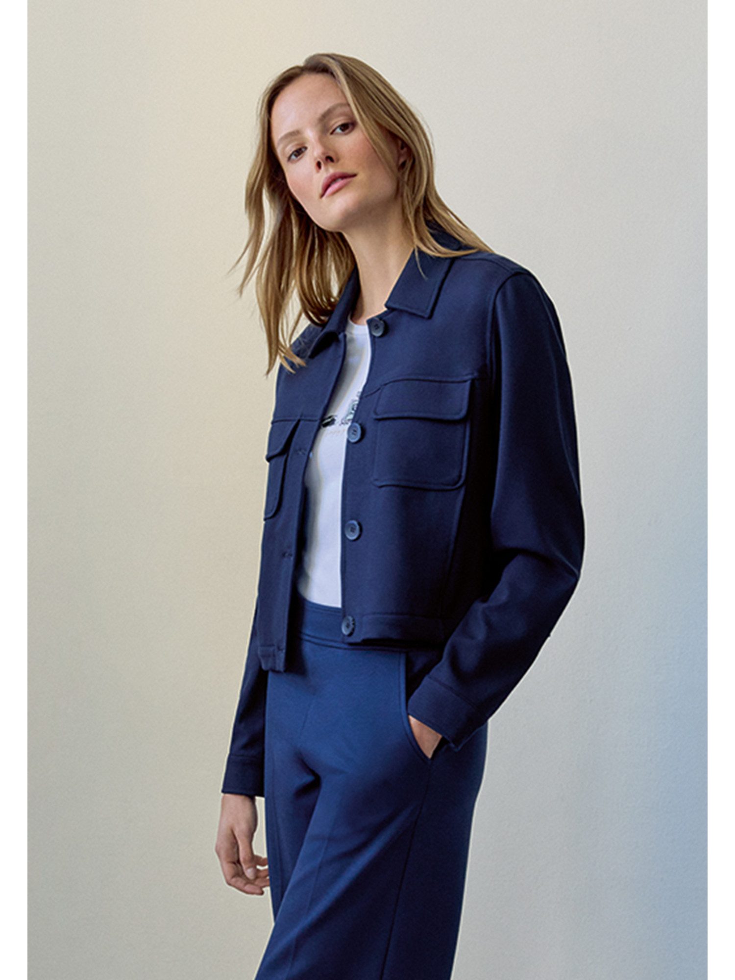 MORE&MORE Jackenblazer Blazerersatz, kurz, kastig günstig online kaufen