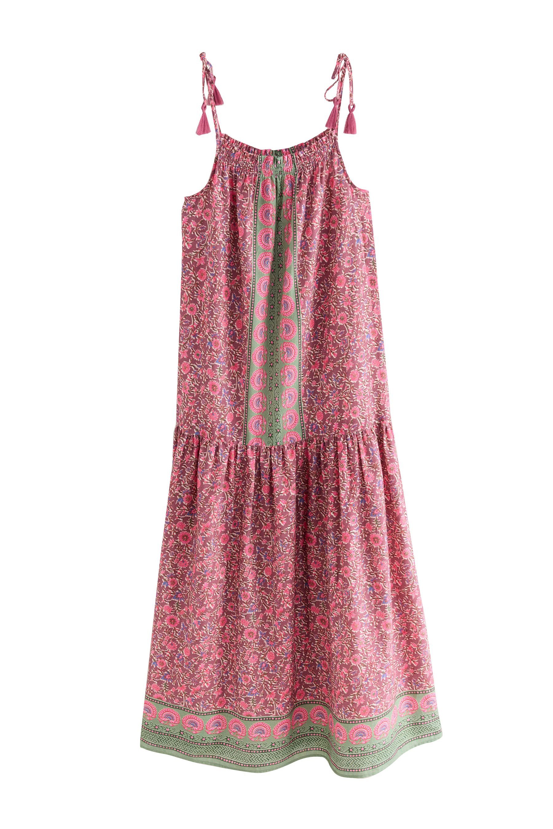Next Trägerkleid Gestuftes Maxikleid mit tief günstig online kaufen