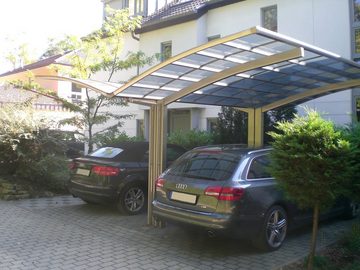 Ximax Doppelcarport Portoforte Typ 60 Y-Edelstahl-Look, BxT: 543x495 cm, 240 cm Einfahrtshöhe, Aluminium