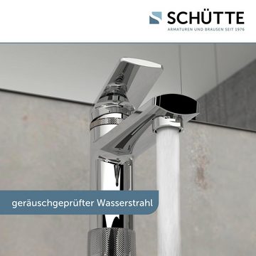 Schütte Waschtischarmatur Liverpool Wasserhahn mit Ablaufgarnitur, Mischbatterie mit Pop Up Abflussstopfen