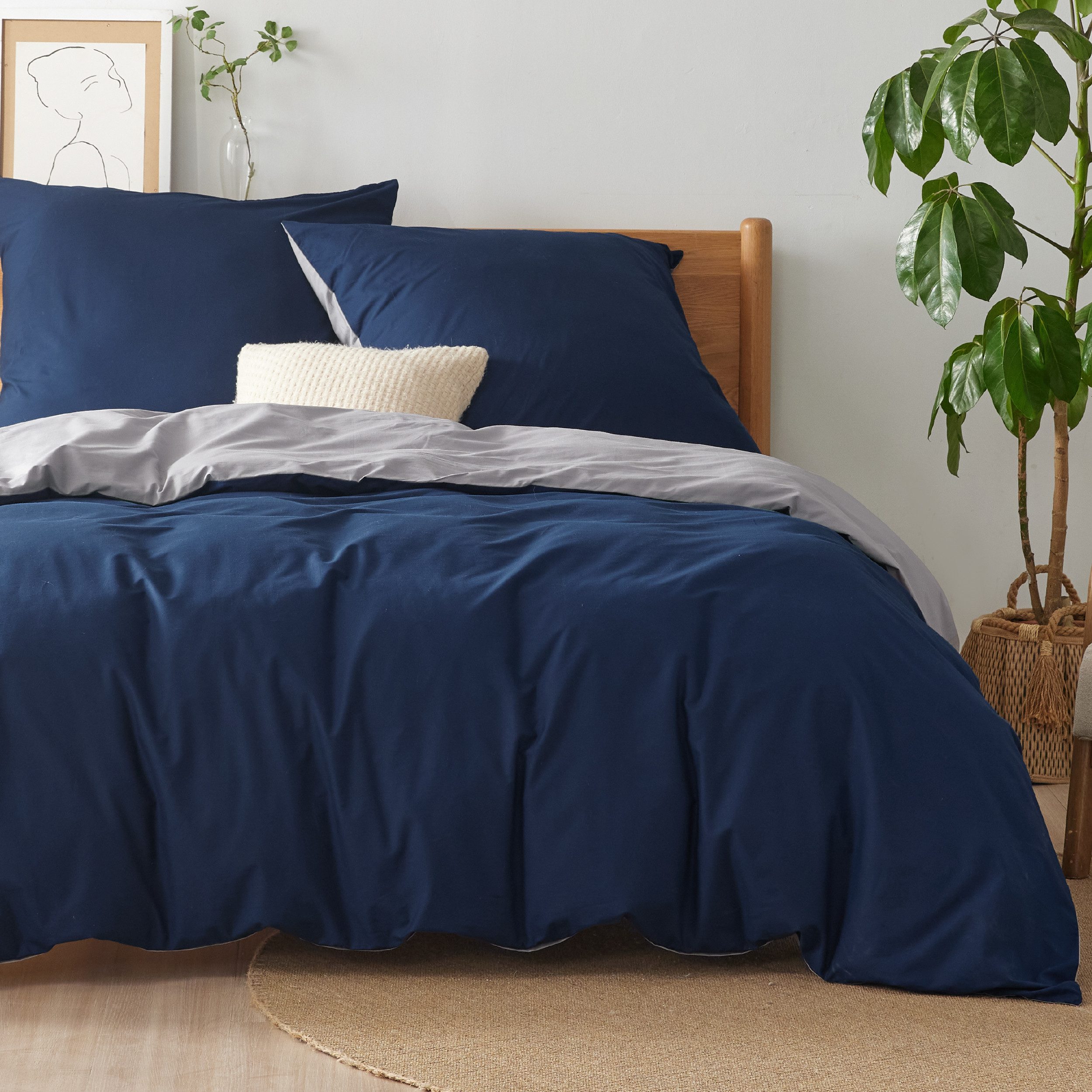 BEDSURE Bettwäsche mit Reißverschluss, 100% Baumwolle, günstig online kaufen
