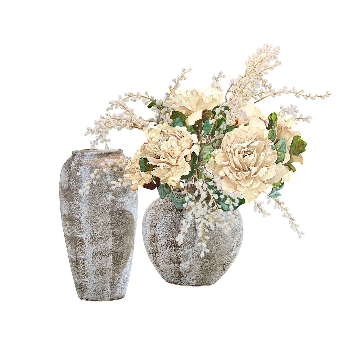 Mirabeau Tischvase Vase 2er Set Ciel d'Opale grau